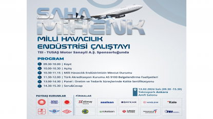 Milli Havacılık Endüstrisi Çalıştayı’na davetlisiniz
